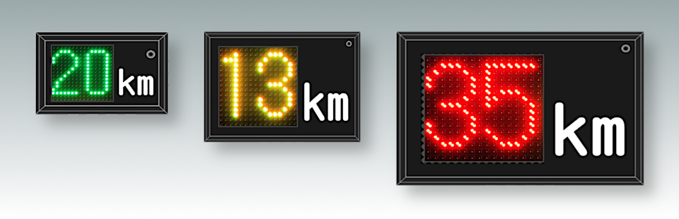 LED情報板 工場施設 車両速度表示システム VSD｜LED表示の日本セック  